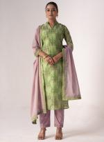 Art Silk Green Festival Wear Embroidery Work Straight Suit